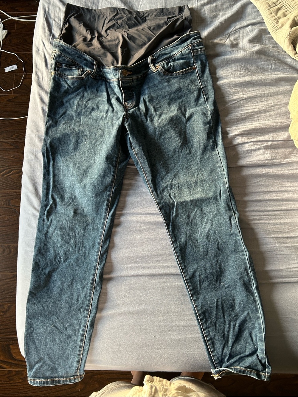 Thyme Maternity Blue Denim Skinny Maternity Jeans